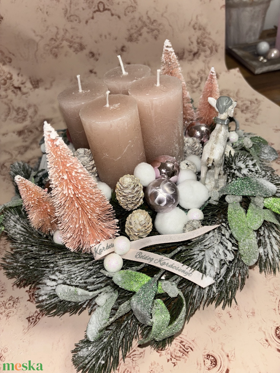 Adventi koszorú  - karácsony - adventi díszek - adventi asztaldísz - Meska.hu