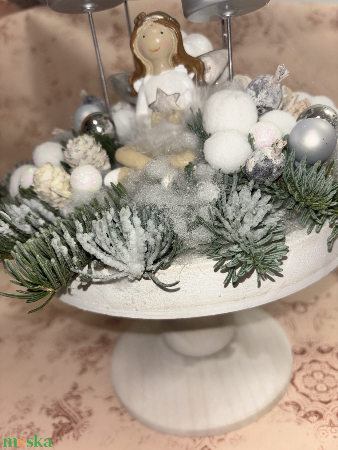 Adventi asztaldísz  - karácsony - karácsonyi lakásdekoráció - ünnepi asztaldekoráció - Meska.hu