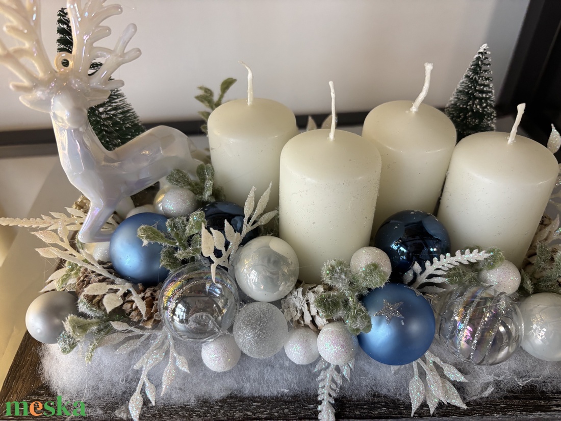 Adventi asztaldísz  - karácsony - karácsonyi lakásdekoráció - ünnepi asztaldekoráció - Meska.hu
