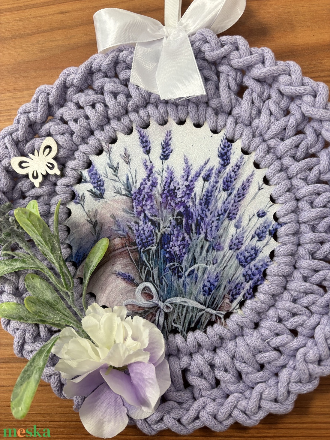 Horgolt kopogtató - otthon & életmód - dekoráció - ajtó- és ablak dekoráció - ablakdísz - Meska.hu