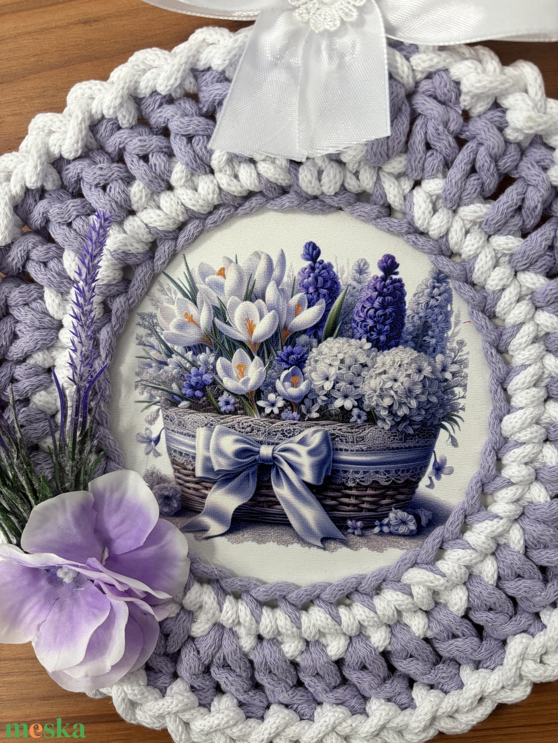 Horgolt kopogtató  - otthon & életmód - dekoráció - ajtó- és ablak dekoráció - ablakdísz - Meska.hu