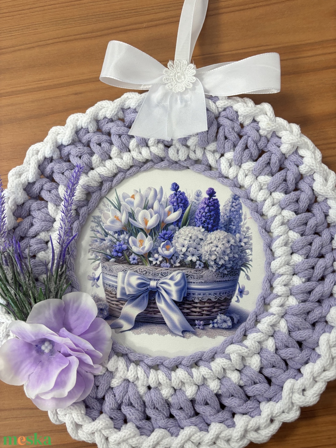 Horgolt kopogtató  - otthon & életmód - dekoráció - ajtó- és ablak dekoráció - ablakdísz - Meska.hu