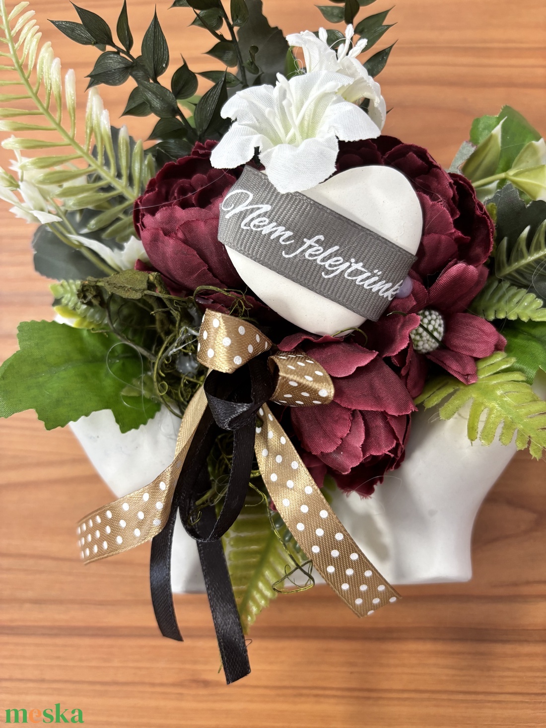 Kegyeleti temetői sírdísz - otthon & életmód - vallás - temetkezési tárgy - sírdísz, kegyeleti dísz - Meska.hu