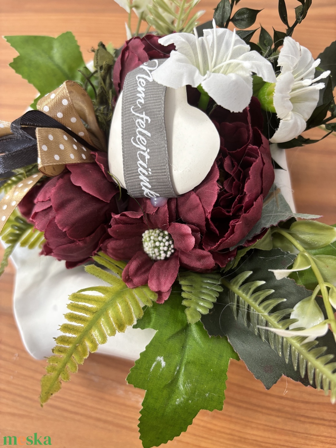 Kegyeleti temetői sírdísz - otthon & életmód - vallás - temetkezési tárgy - sírdísz, kegyeleti dísz - Meska.hu