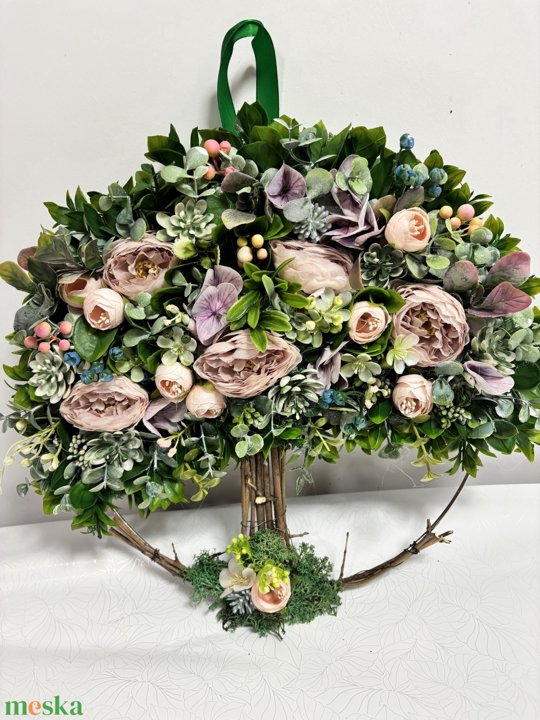 Életfa gyönyörű virágokkal  - otthon & életmód - dekoráció - ajtó- és ablak dekoráció - ablakmatrica - Meska.hu