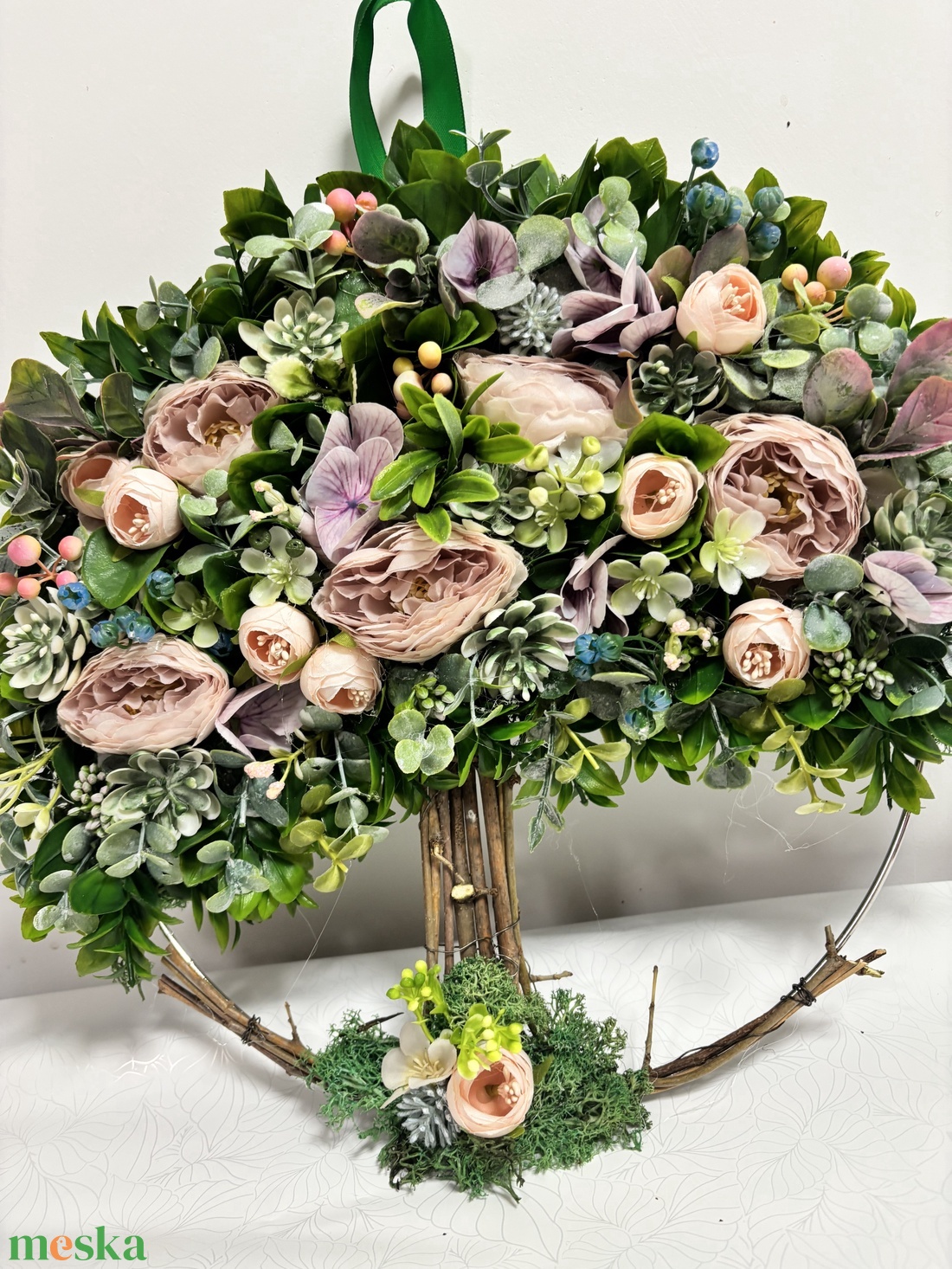 Életfa gyönyörű virágokkal  - otthon & életmód - dekoráció - ajtó- és ablak dekoráció - ablakmatrica - Meska.hu