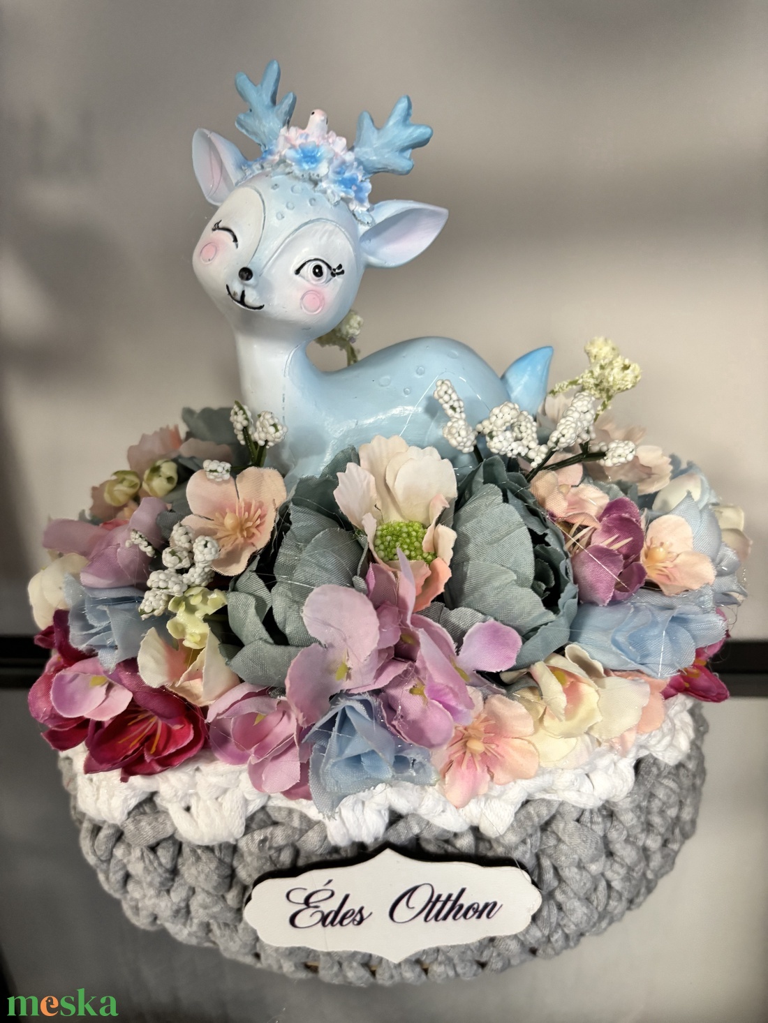 Huncut őzikés dekoráció  - otthon & életmód - virágdekoráció - virágdíszek - asztali virágdísz - Meska.hu