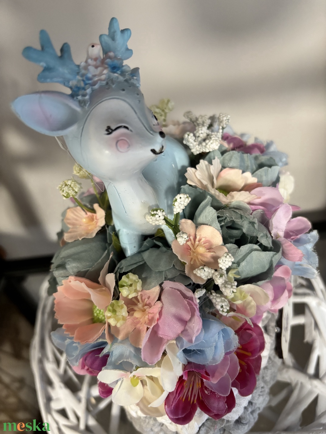 Huncut őzikés dekoráció  - otthon & életmód - virágdekoráció - virágdíszek - asztali virágdísz - Meska.hu