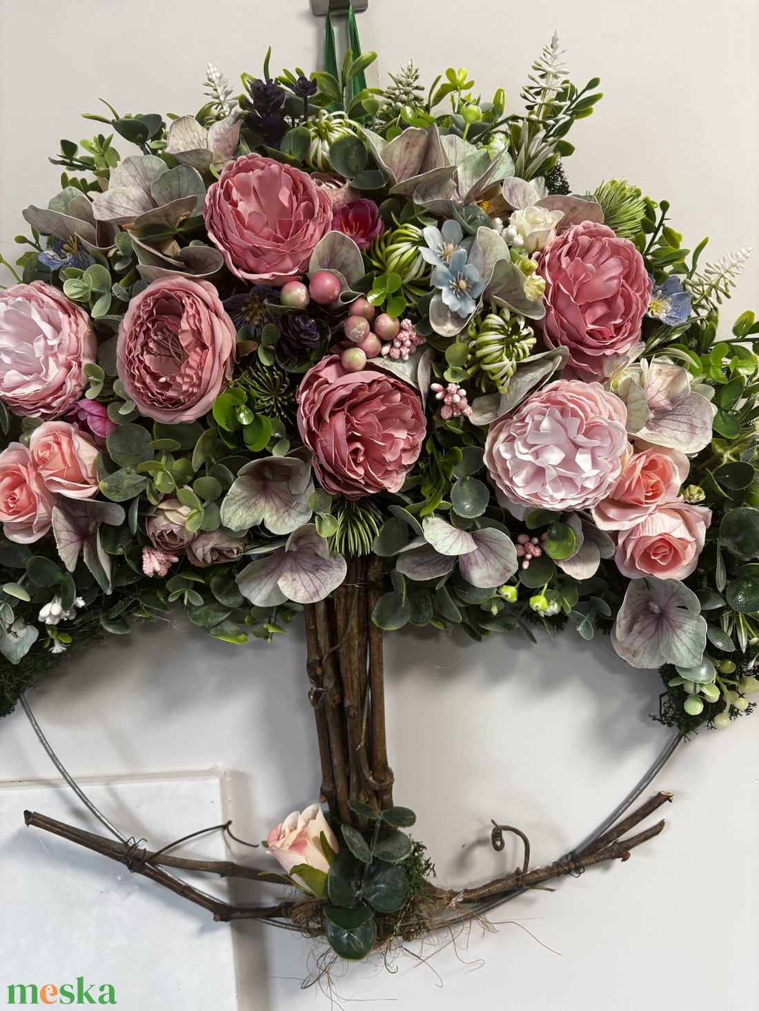 Virágos Életfa - otthon & életmód - dekoráció - ajtó- és ablak dekoráció - ajtódísz & kopogtató - Meska.hu