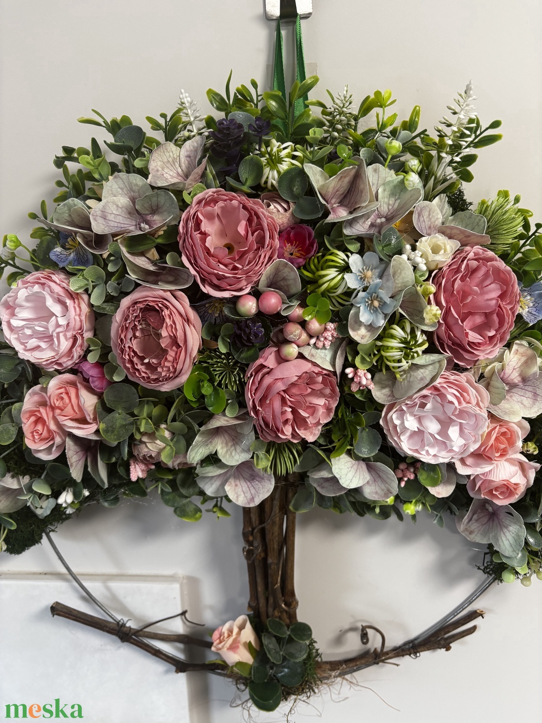 Virágos Életfa - otthon & életmód - dekoráció - ajtó- és ablak dekoráció - ajtódísz & kopogtató - Meska.hu