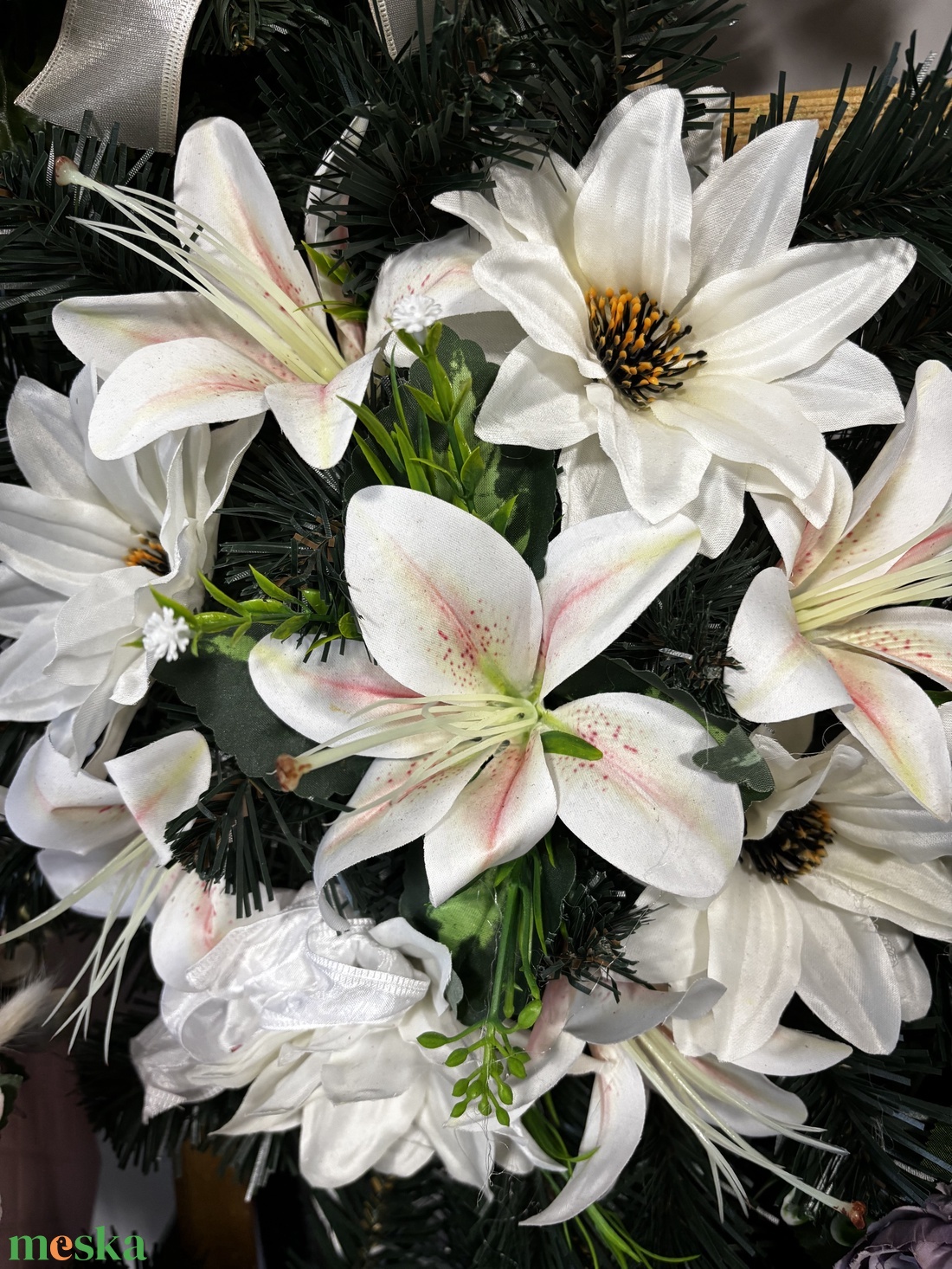 Kegyeleti koszorú  - otthon & életmód - vallás - temetkezési tárgy - sírkoszorú, kegyeleti koszorú - Meska.hu