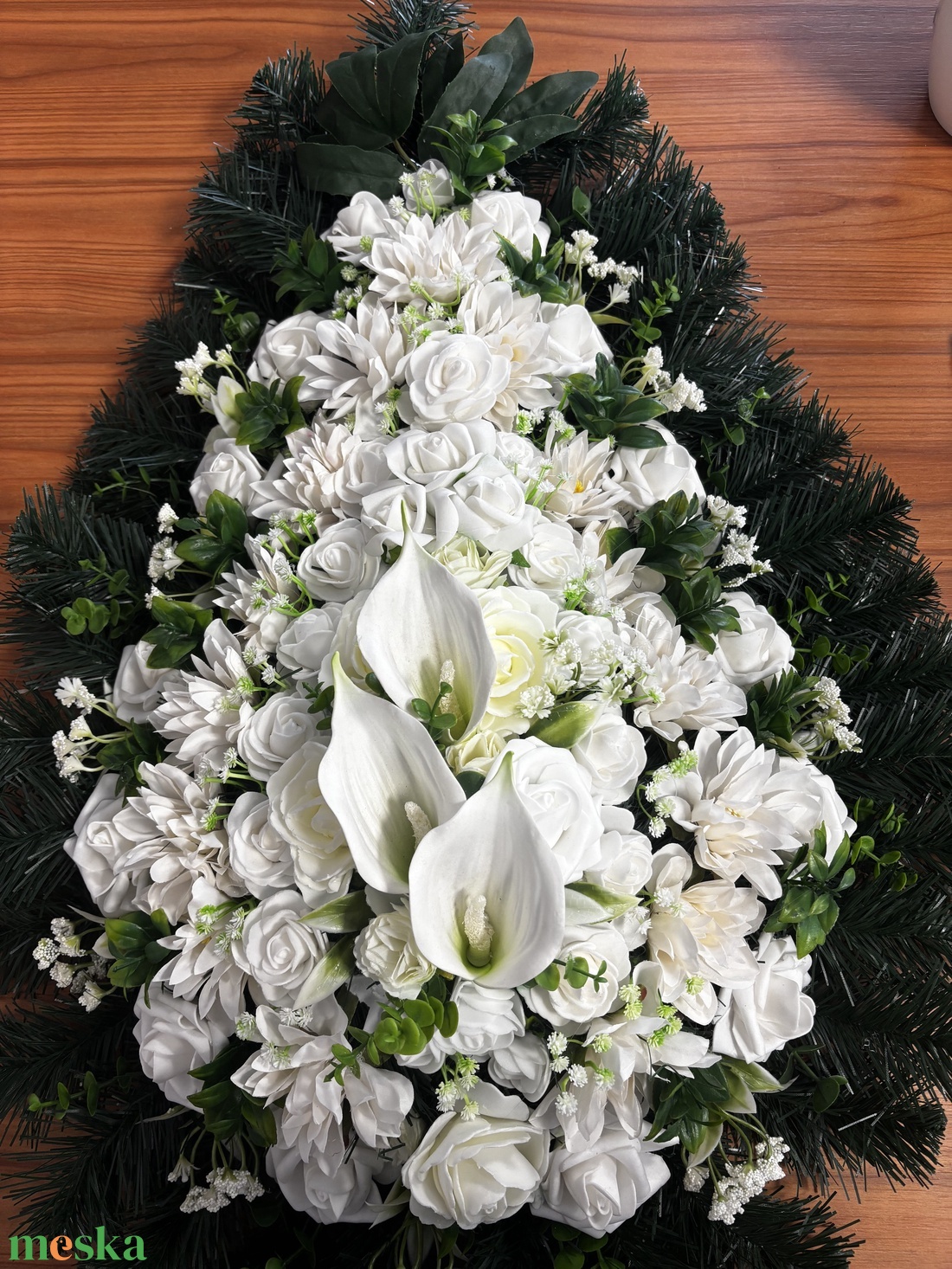 Kegyeleti koszorú  - otthon & életmód - vallás - temetkezési tárgy - sírkoszorú, kegyeleti koszorú - Meska.hu