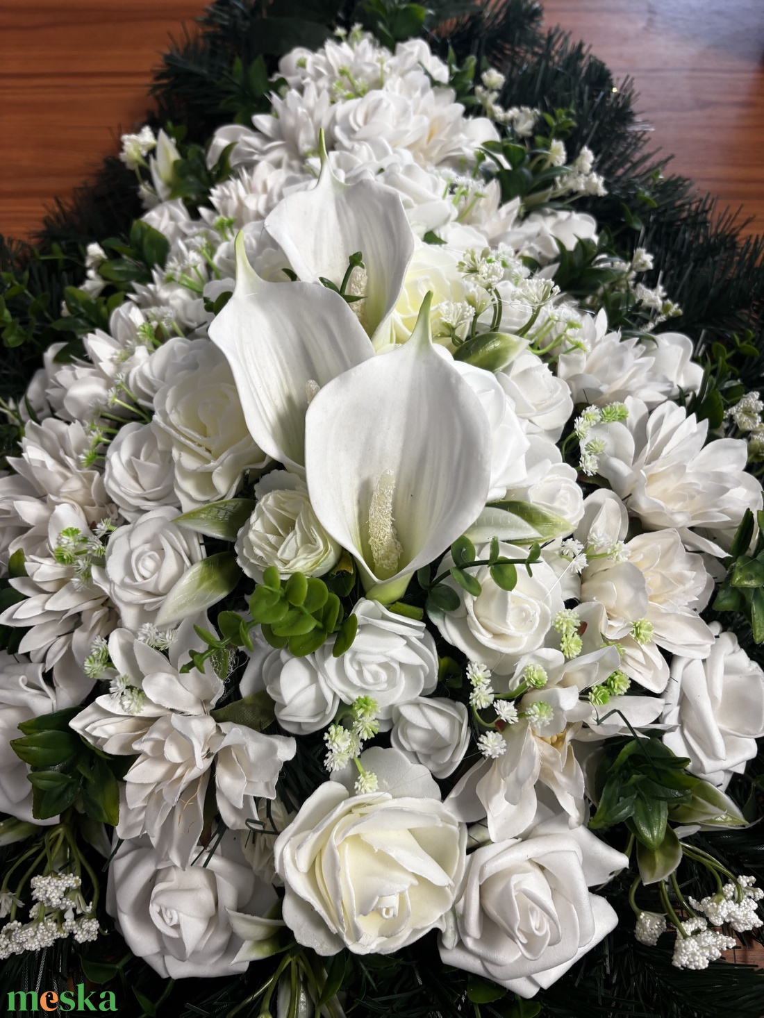 Kegyeleti koszorú  - otthon & életmód - vallás - temetkezési tárgy - sírkoszorú, kegyeleti koszorú - Meska.hu