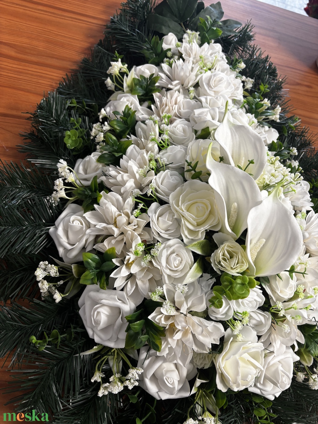 Kegyeleti koszorú  - otthon & életmód - vallás - temetkezési tárgy - sírkoszorú, kegyeleti koszorú - Meska.hu