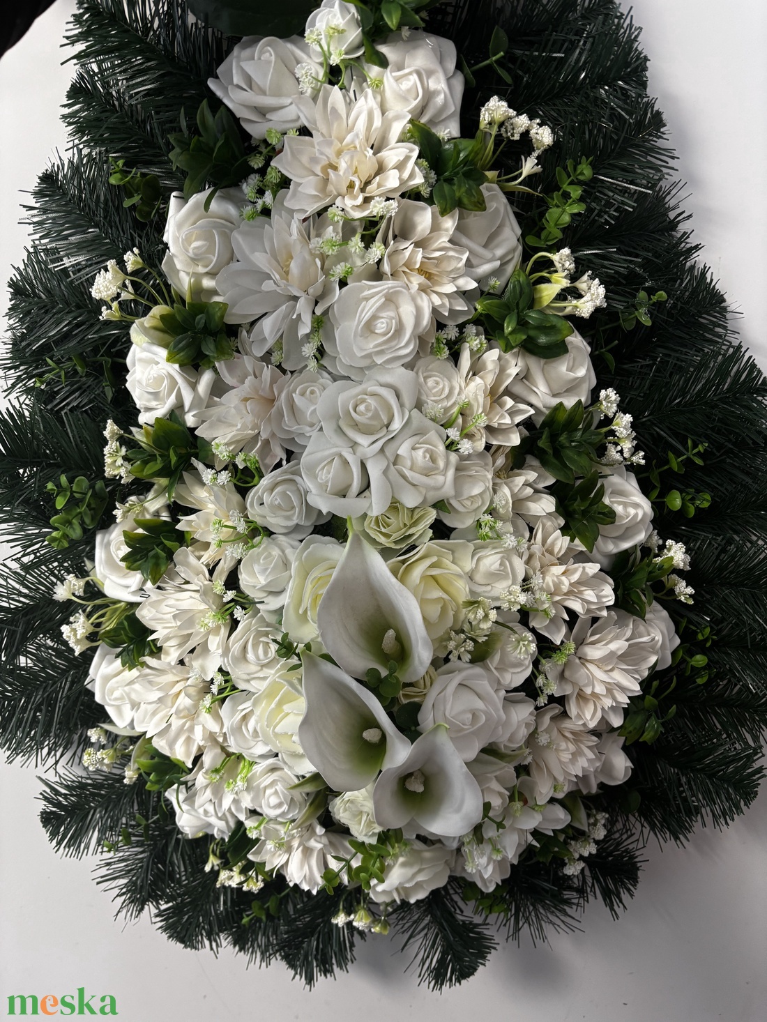 Kegyeleti koszorú  - otthon & életmód - vallás - temetkezési tárgy - sírkoszorú, kegyeleti koszorú - Meska.hu