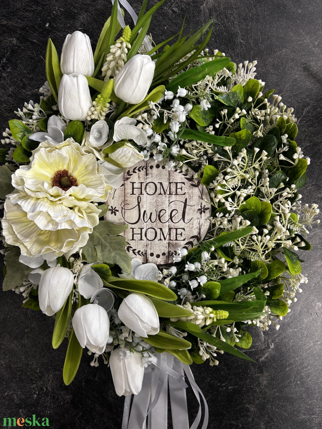 Tulipános kopogtató  - otthon & életmód - dekoráció - ajtó- és ablak dekoráció - ajtódísz & kopogtató - Meska.hu