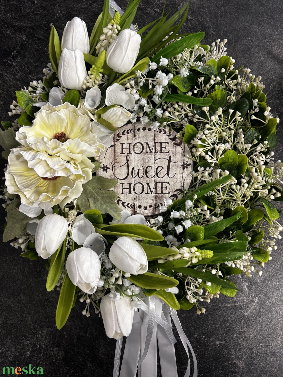 Tulipános kopogtató  - otthon & életmód - dekoráció - ajtó- és ablak dekoráció - ajtódísz & kopogtató - Meska.hu