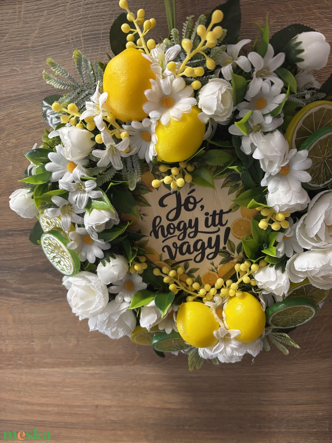 Citromos limonádé kopogtató  - otthon & életmód - dekoráció - ajtó- és ablak dekoráció - ajtódísz & kopogtató - Meska.hu