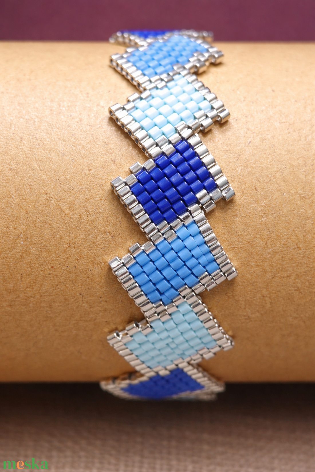 Gyöngy karkötő - kék világ - ékszer - karkötő - gyöngyös karkötő - Meska.hu