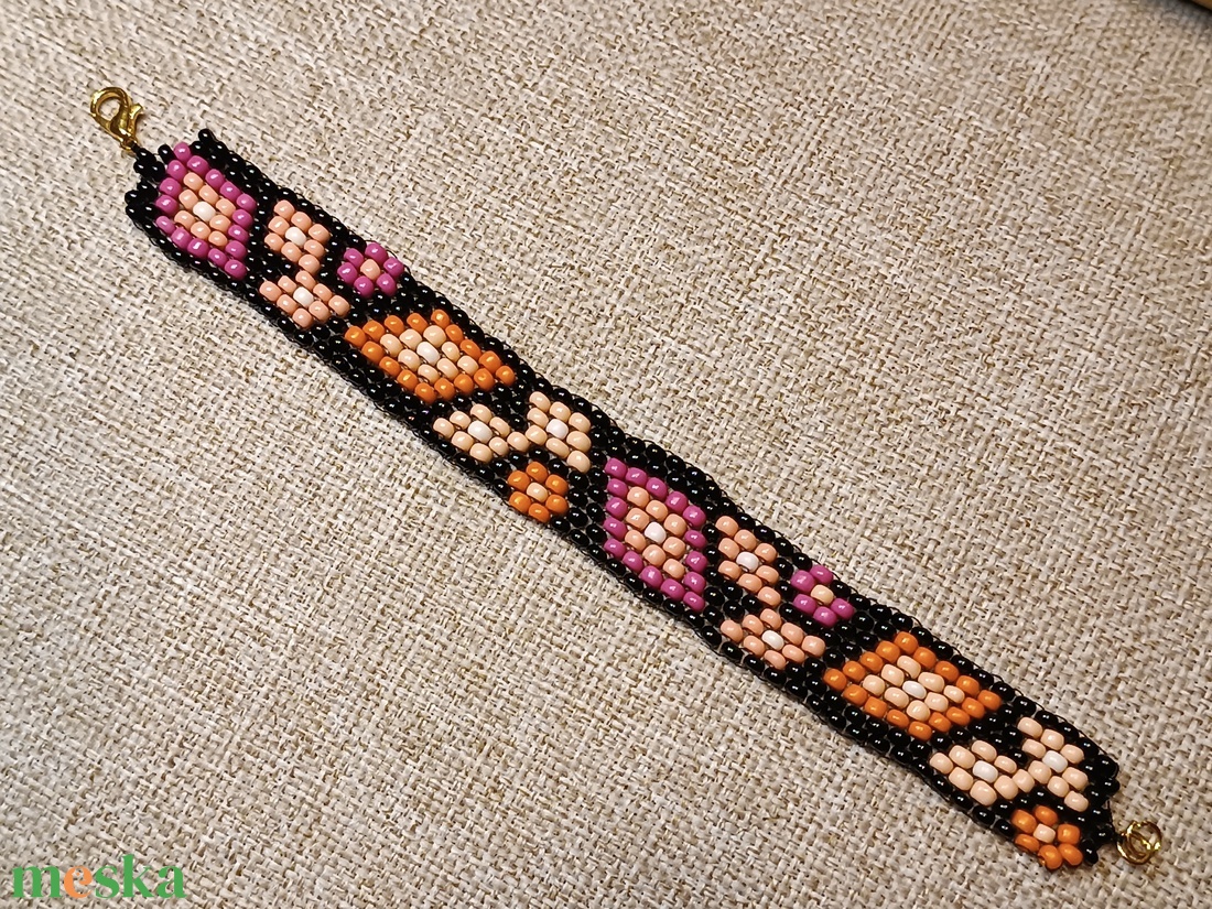 Gyöngy karkötő - nyári mintás - ékszer - karkötő - gyöngyös karkötő - Meska.hu