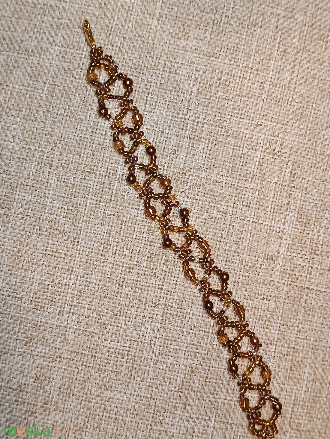 Gyöngy karkötő - Borostyán - ékszer - karkötő - gyöngyös karkötő - Meska.hu