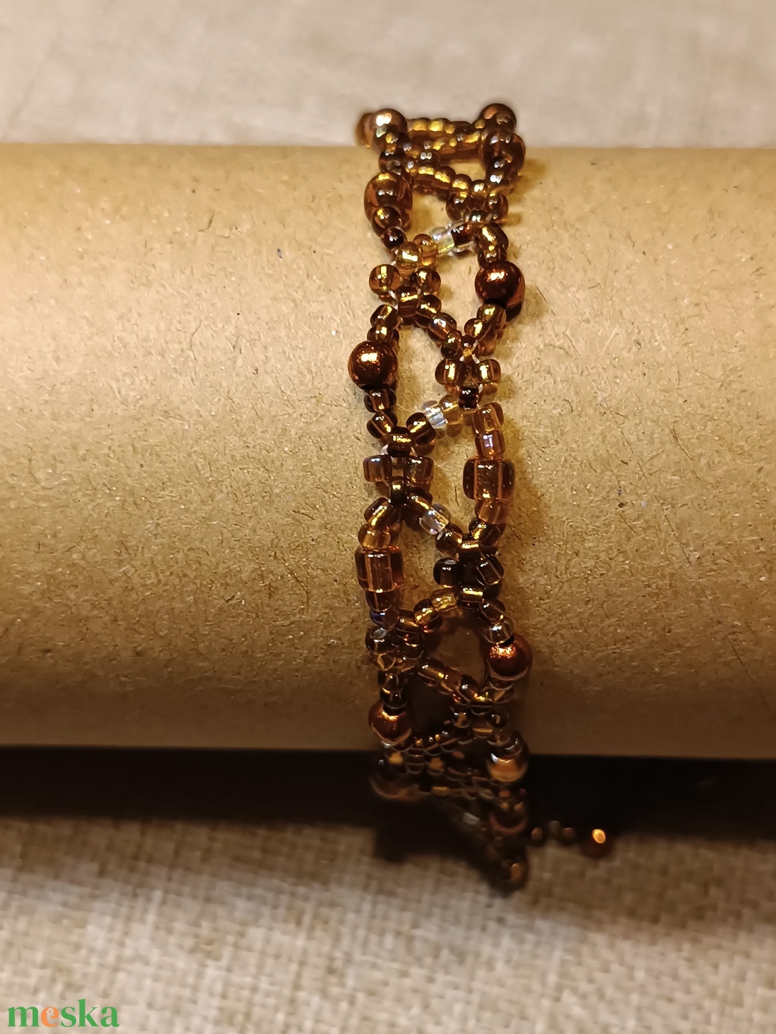 Gyöngy karkötő - Borostyán - ékszer - karkötő - gyöngyös karkötő - Meska.hu