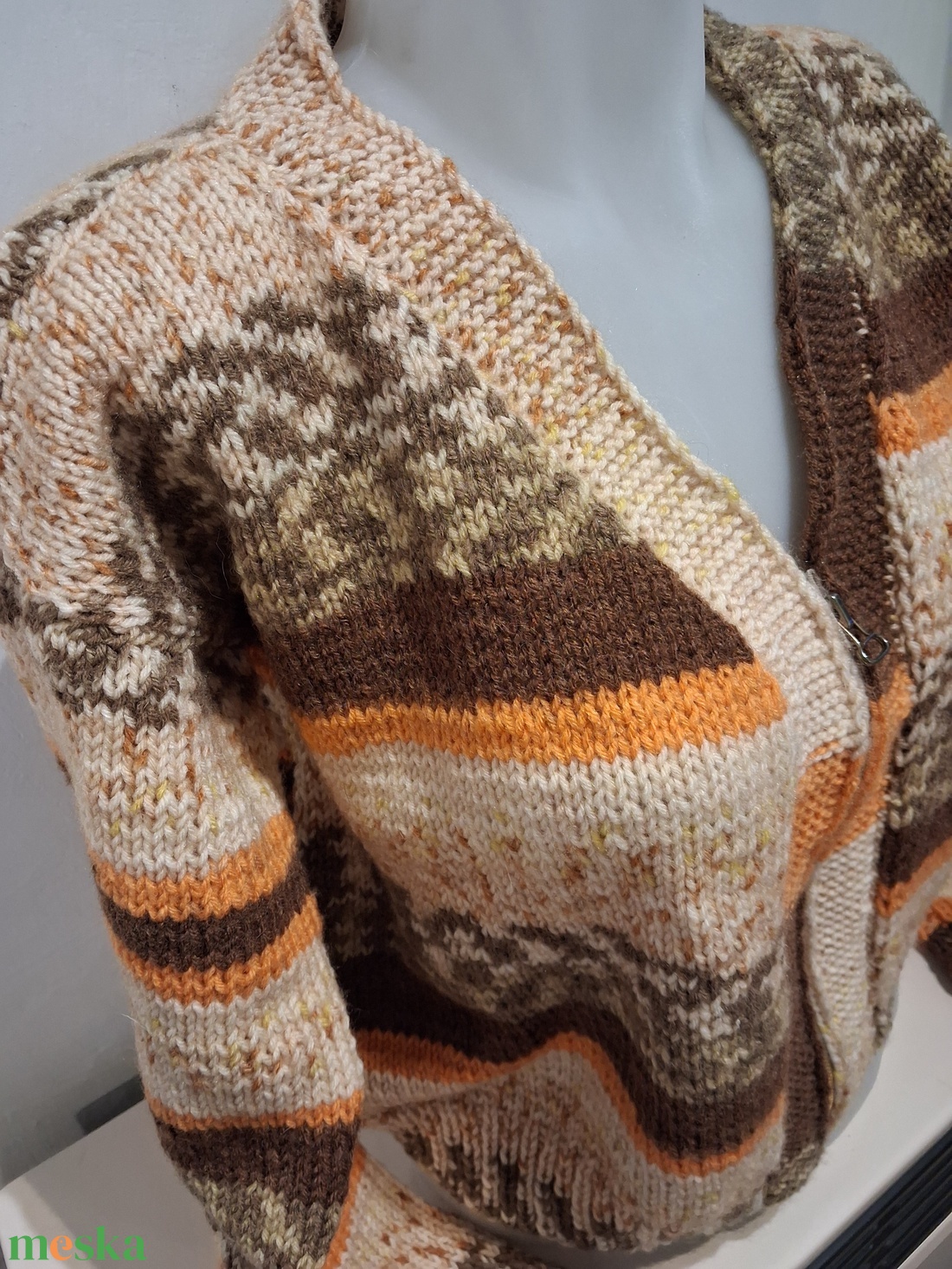 Zippzáras kardigán - ruha & divat - női ruha - top - Meska.hu