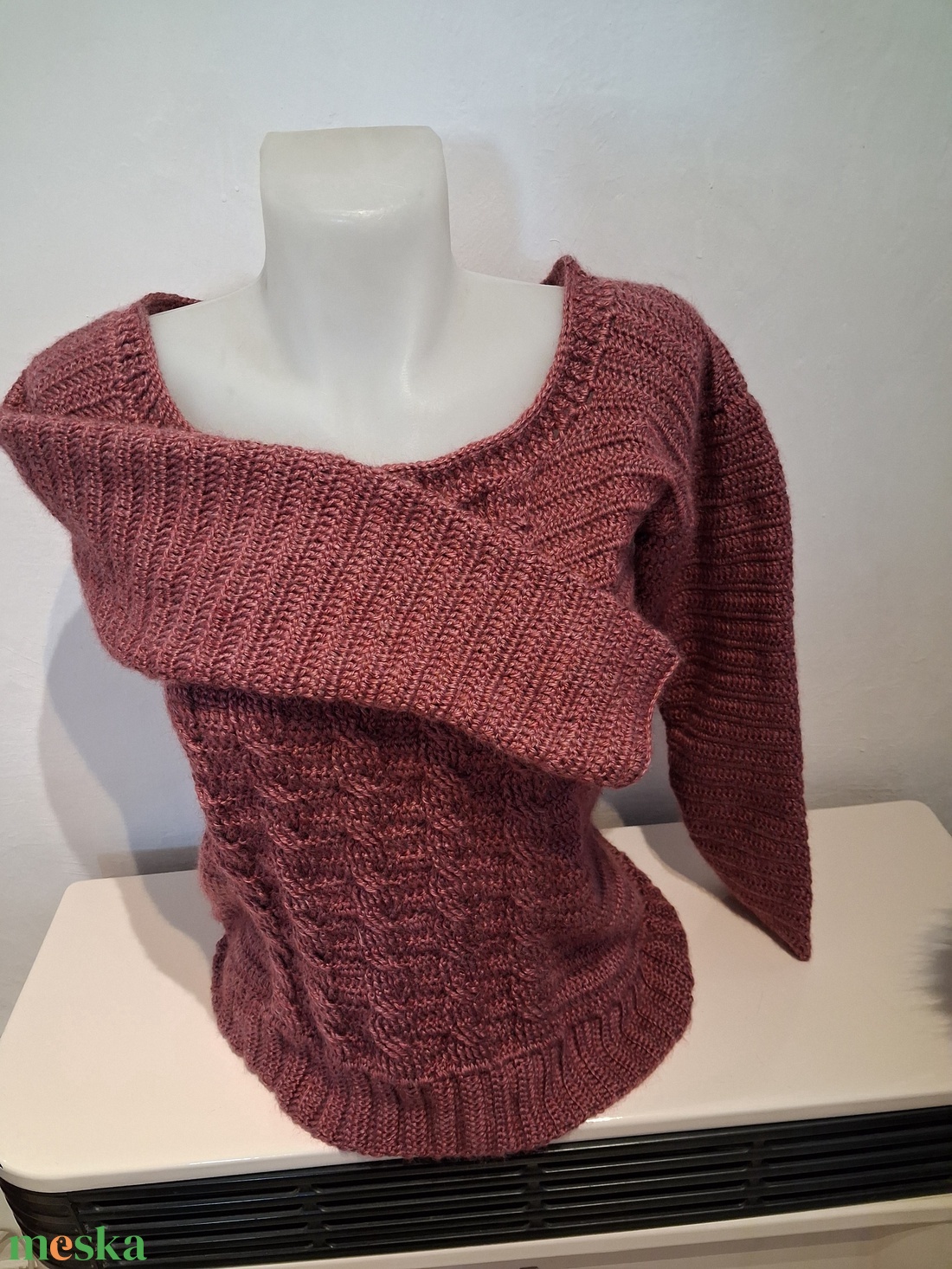 Érett ringlószilva - ruha & divat - női ruha - pulóver - Meska.hu