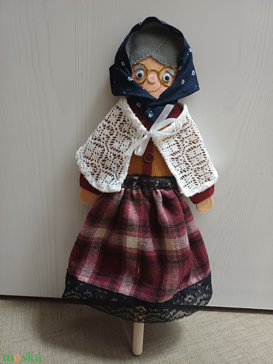 Fakanálbáb (nagy) - 40 cm (Öreg Anyó) - játék & sport - bábok - báb készlet - Meska.hu