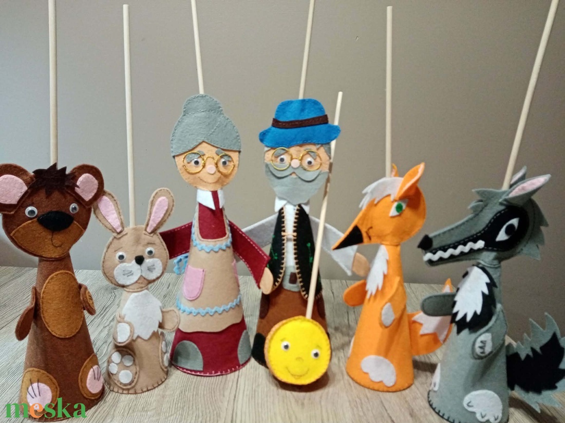 Térbeli fakanálbáb Vajas pánkó mese - játék & sport - bábok - báb készlet - Meska.hu