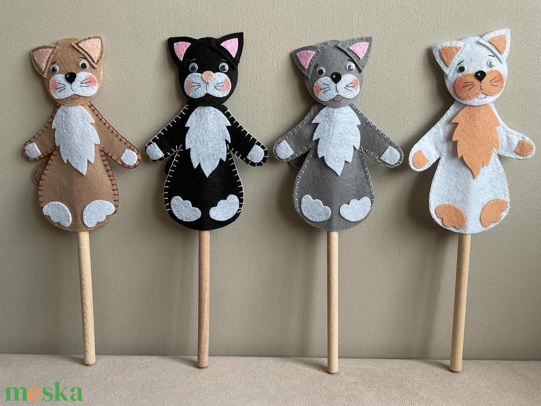 Fakanálbáb (nagy) - 30 cm (Macska - barna) - játék & sport - bábok - báb készlet - Meska.hu