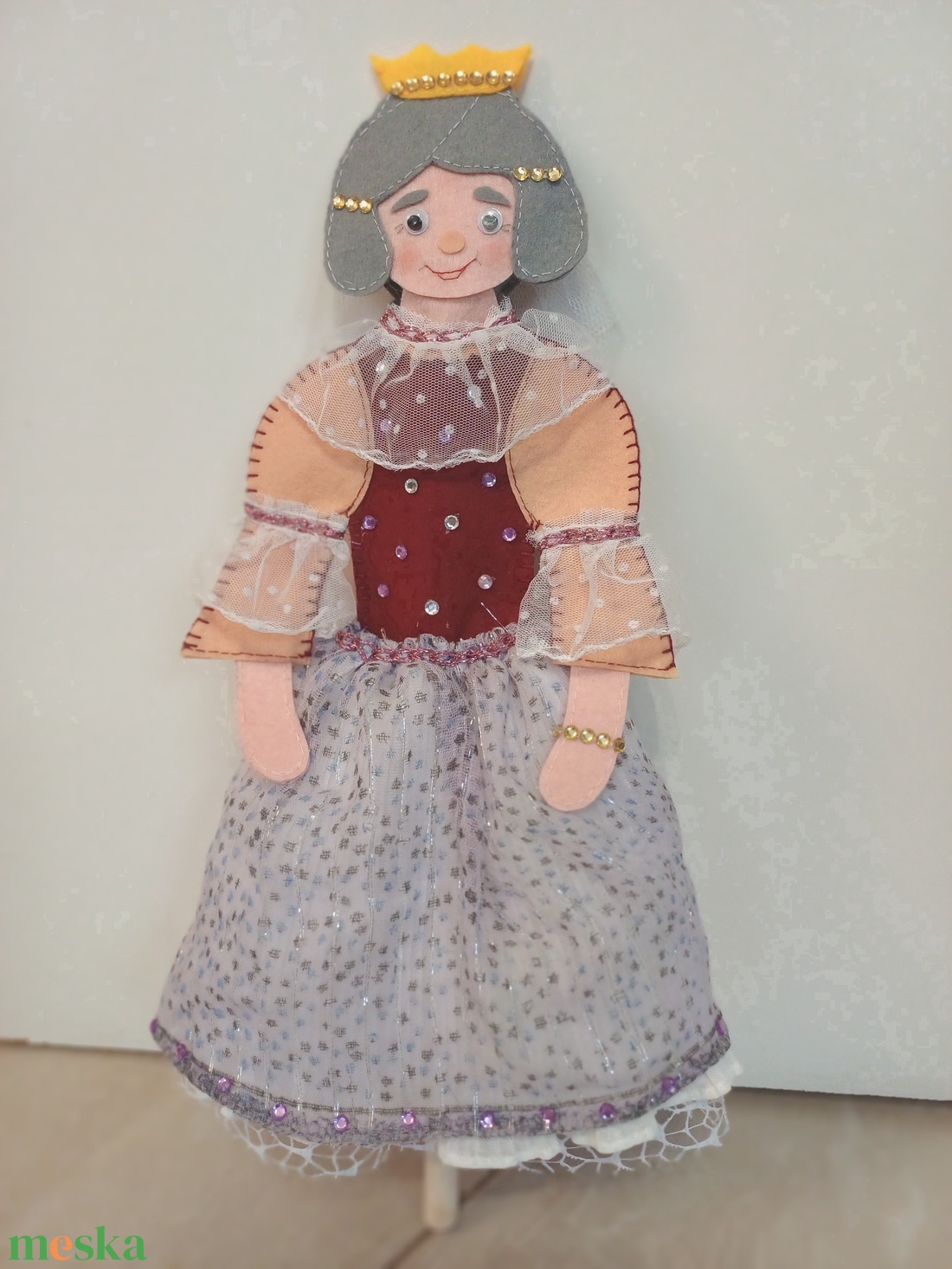 Fakanálbáb (nagy) - 40 cm (Királyné) - játék & sport - bábok - báb készlet - Meska.hu