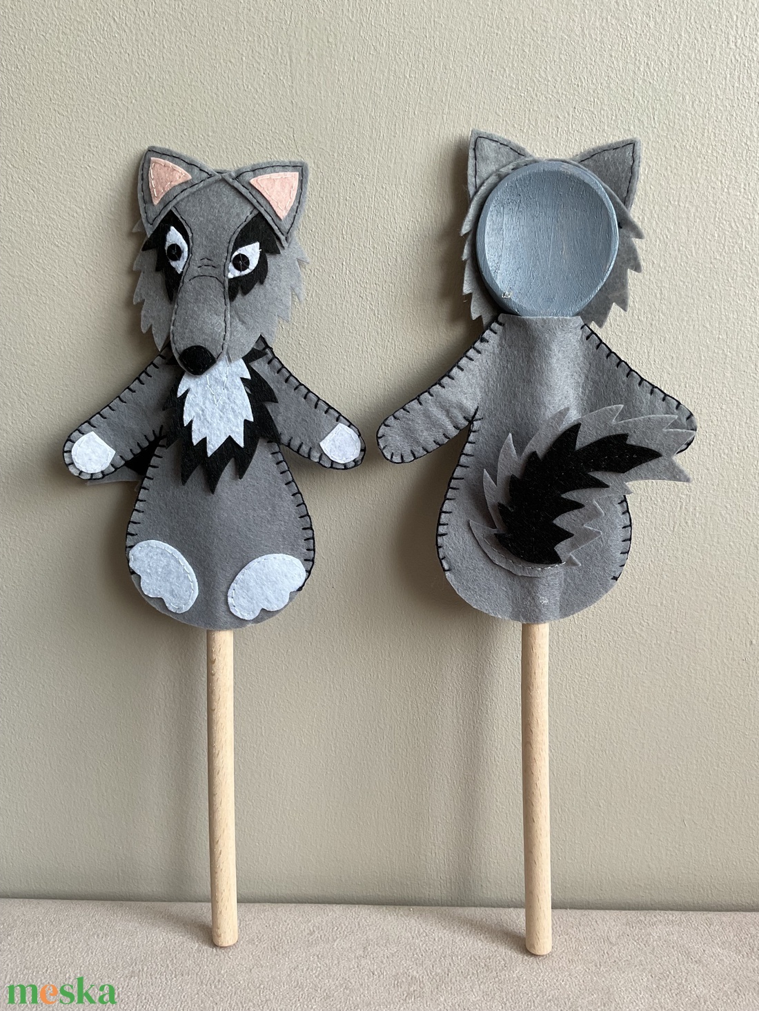 Fakanálbáb (nagy) - 30 cm (Farkas) - játék & sport - bábok - báb készlet - Meska.hu