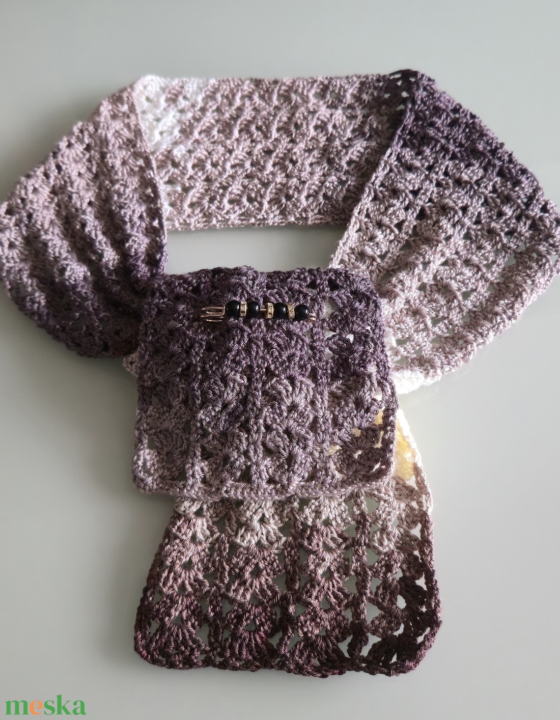 Sál szinátmenetes. - ruha & divat - sál, sapka, kendő - vállkendő - Meska.hu