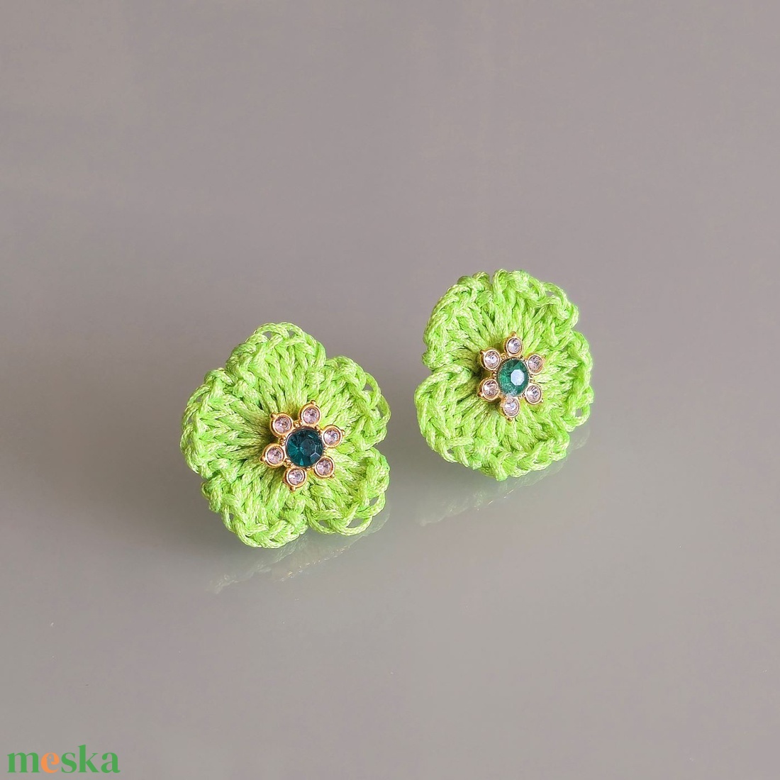 Neonzöld szett - ékszer - ékszerszett - Meska.hu