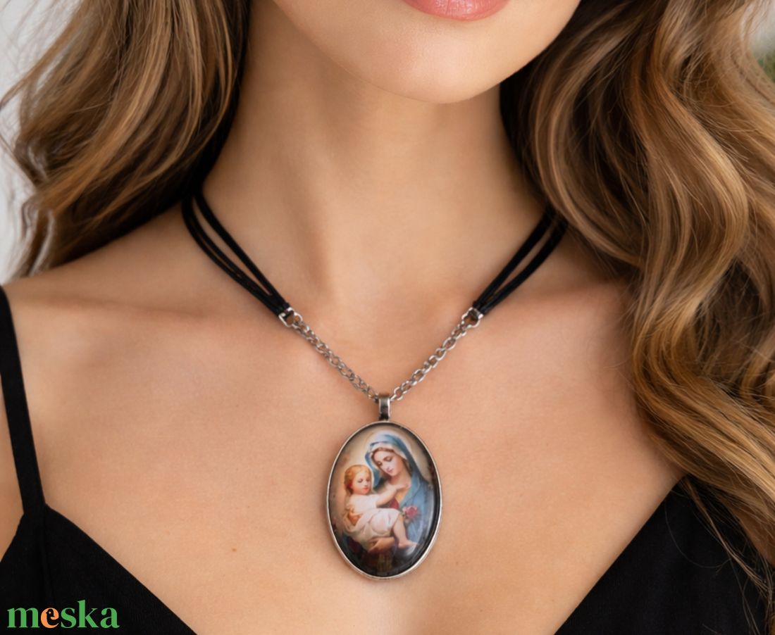 Madonna gyermekével - ékszer - nyaklánc - nyakpánt, gallér - Meska.hu