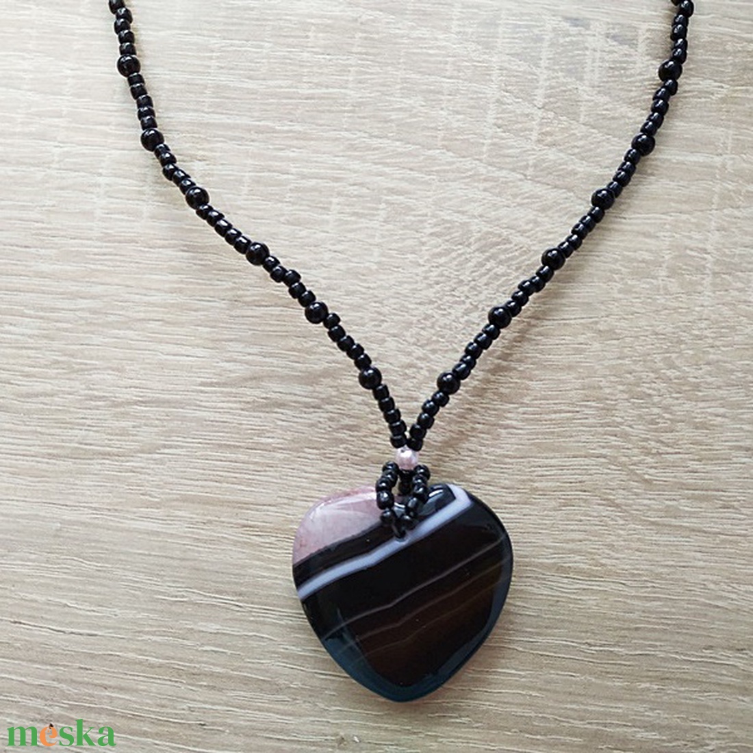 Elegáns szív alakú achát nyaklánc - ékszer - nyaklánc - medálos nyaklánc - Meska.hu Elegáns szív alakú achát nyaklánc - ékszer - nyaklánc - medálos nyaklánc - Meska.hu