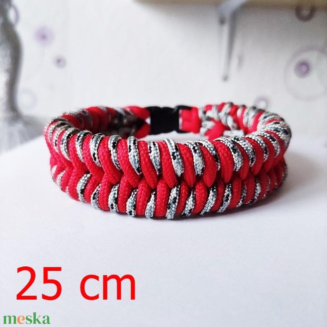 Férfi paracord karkötő csíkozással - ékszer - karkötő - fonott karkötő - Meska.hu Férfi paracord karkötő csíkozással - ékszer - karkötő - fonott karkötő - Meska.hu