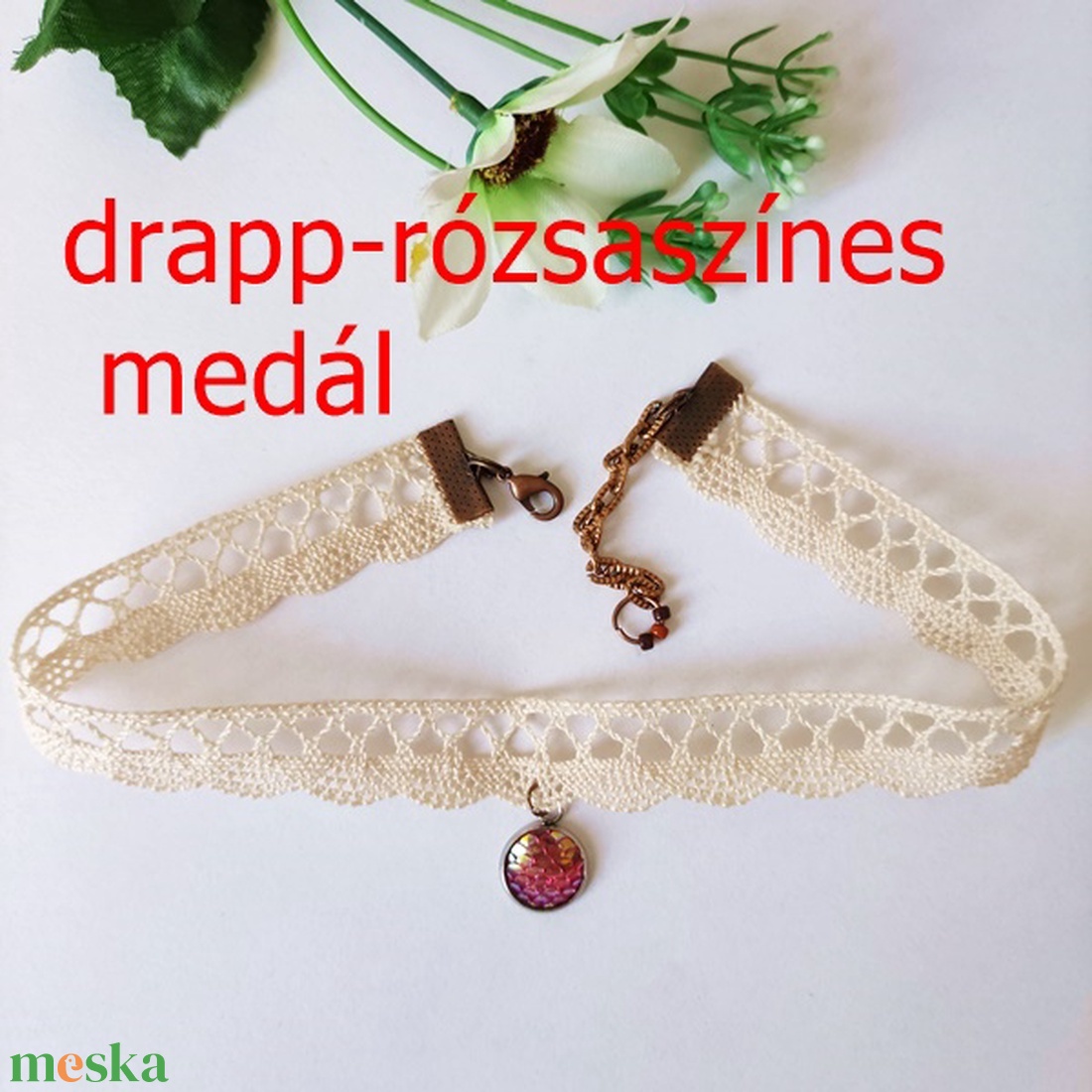 Nyakpánt elegáns csipkéből - ékszer - nyaklánc - medálos nyaklánc - Meska.hu Nyakpánt elegáns csipkéből - ékszer - nyaklánc - medálos nyaklánc - Meska.hu