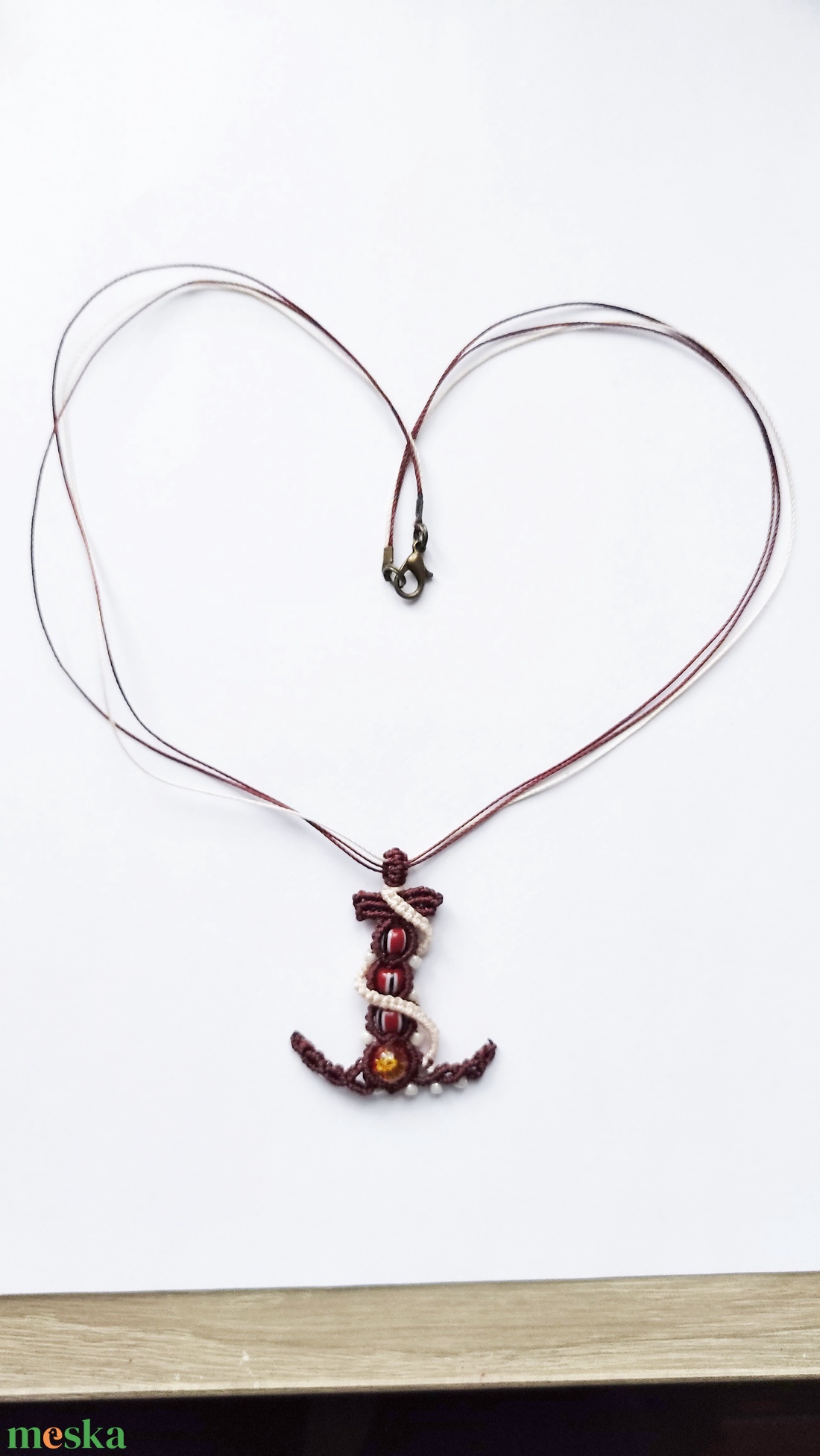 Találd meg a békéd kikötőjét � Makramé horgony nyaklánc - ékszer - nyaklánc - medálos nyaklánc - Meska.hu