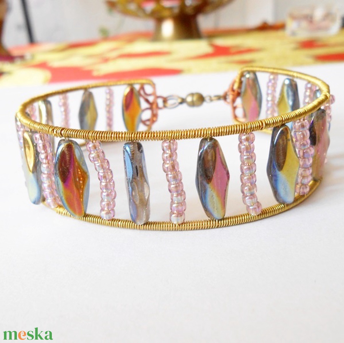  Egyedi réz fonott karkötő - ékszer - karkötő - karperec - Meska.hu