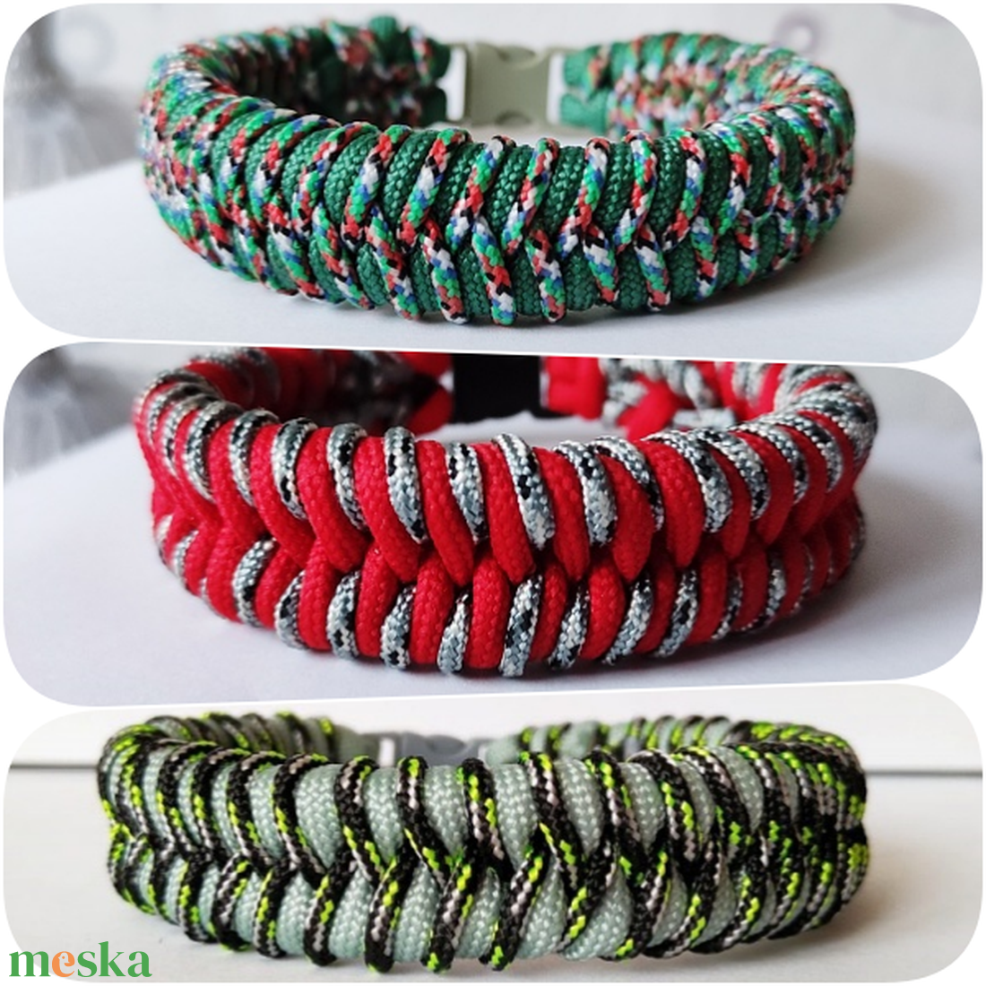Strapabíró paracord karkötő aktív férfiaknak! - ékszer - karkötő - fonott karkötő - Meska.hu