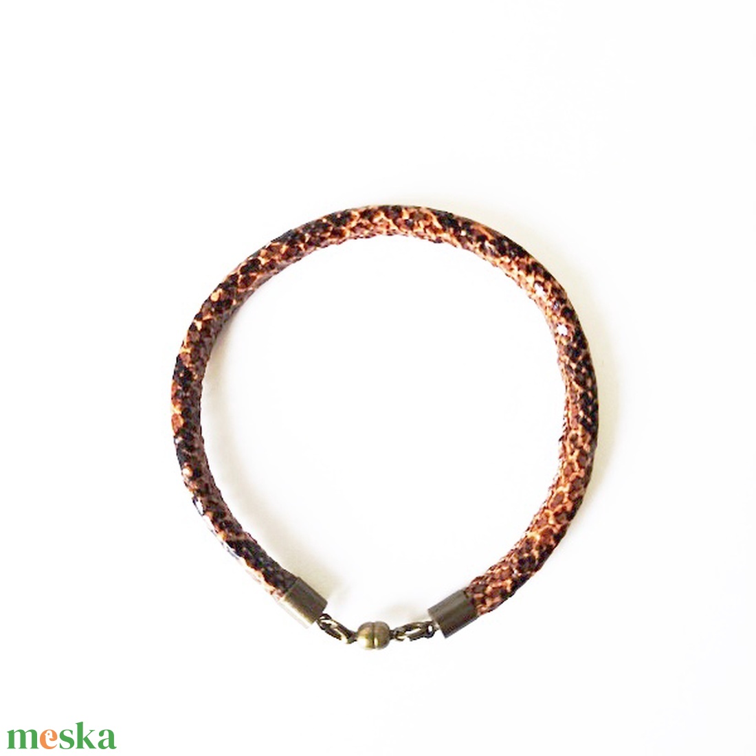 Kígyóbőr mintás karkötő - ékszer - karkötő - karperec - Meska.hu