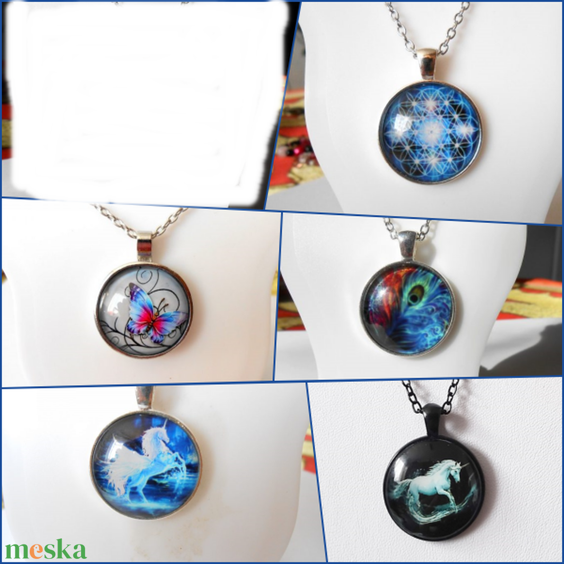 Női nyakláncok kerek medállal - ékszer - nyaklánc - medálos nyaklánc - Meska.hu