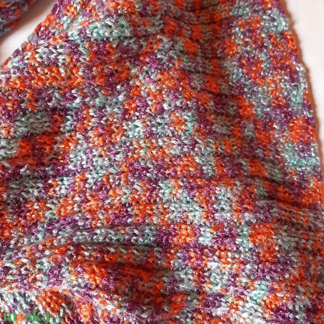 Kötött Sál multicolor - ruha & divat - sál, sapka, kendő - sál - Meska.hu Kötött Sál multicolor - ruha & divat - sál, sapka, kendő - sál - Meska.hu