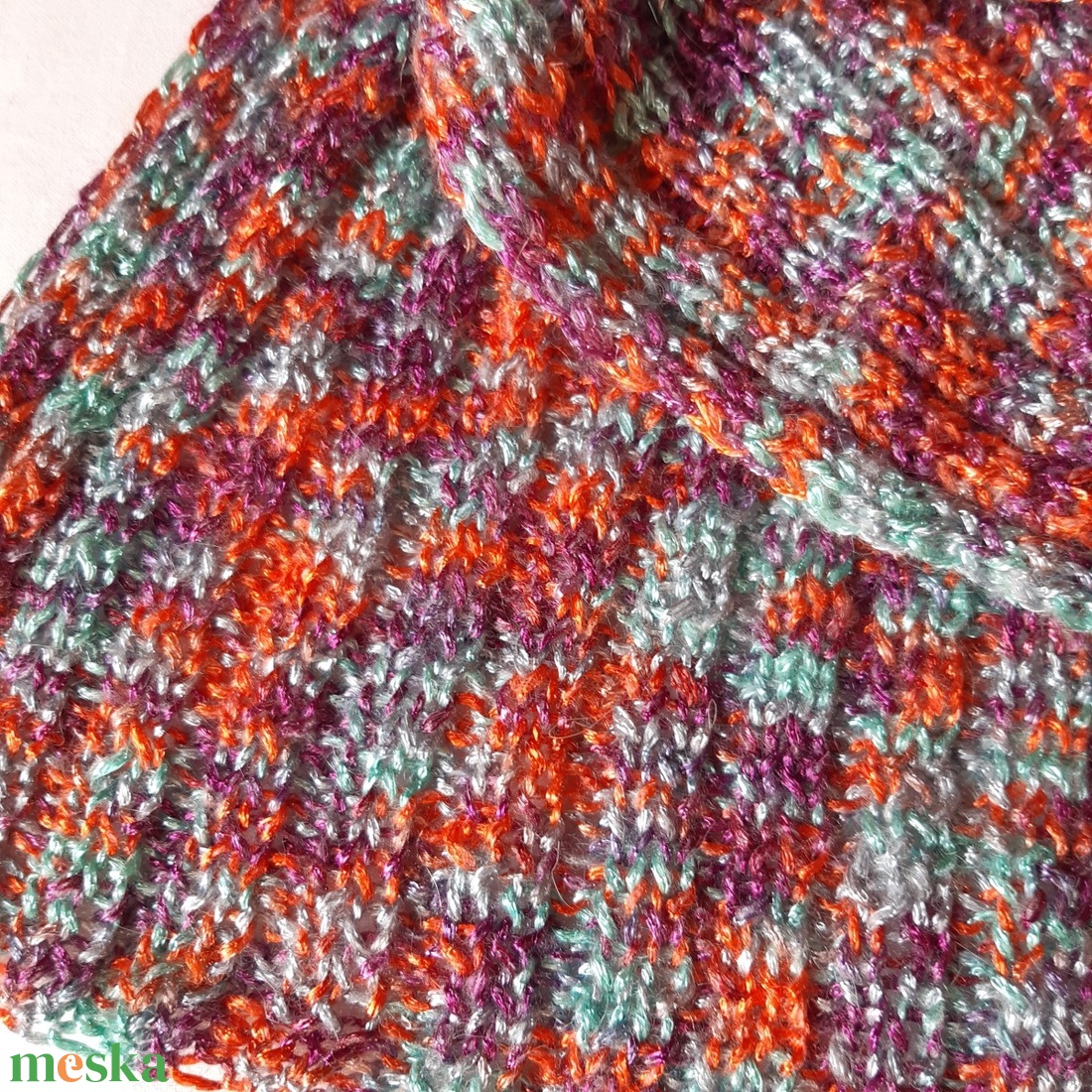 Kötött Sál multicolor - ruha & divat - sál, sapka, kendő - sál - Meska.hu Kötött Sál multicolor - ruha & divat - sál, sapka, kendő - sál - Meska.hu