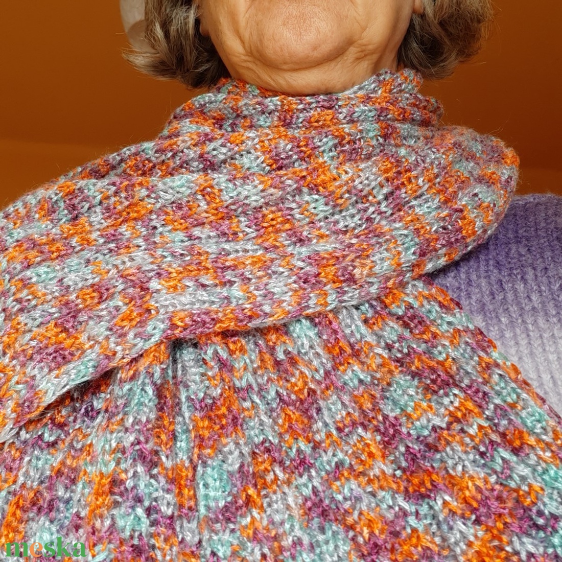 Kötött Sál multicolor - ruha & divat - sál, sapka, kendő - sál - Meska.hu Kötött Sál multicolor - ruha & divat - sál, sapka, kendő - sál - Meska.hu