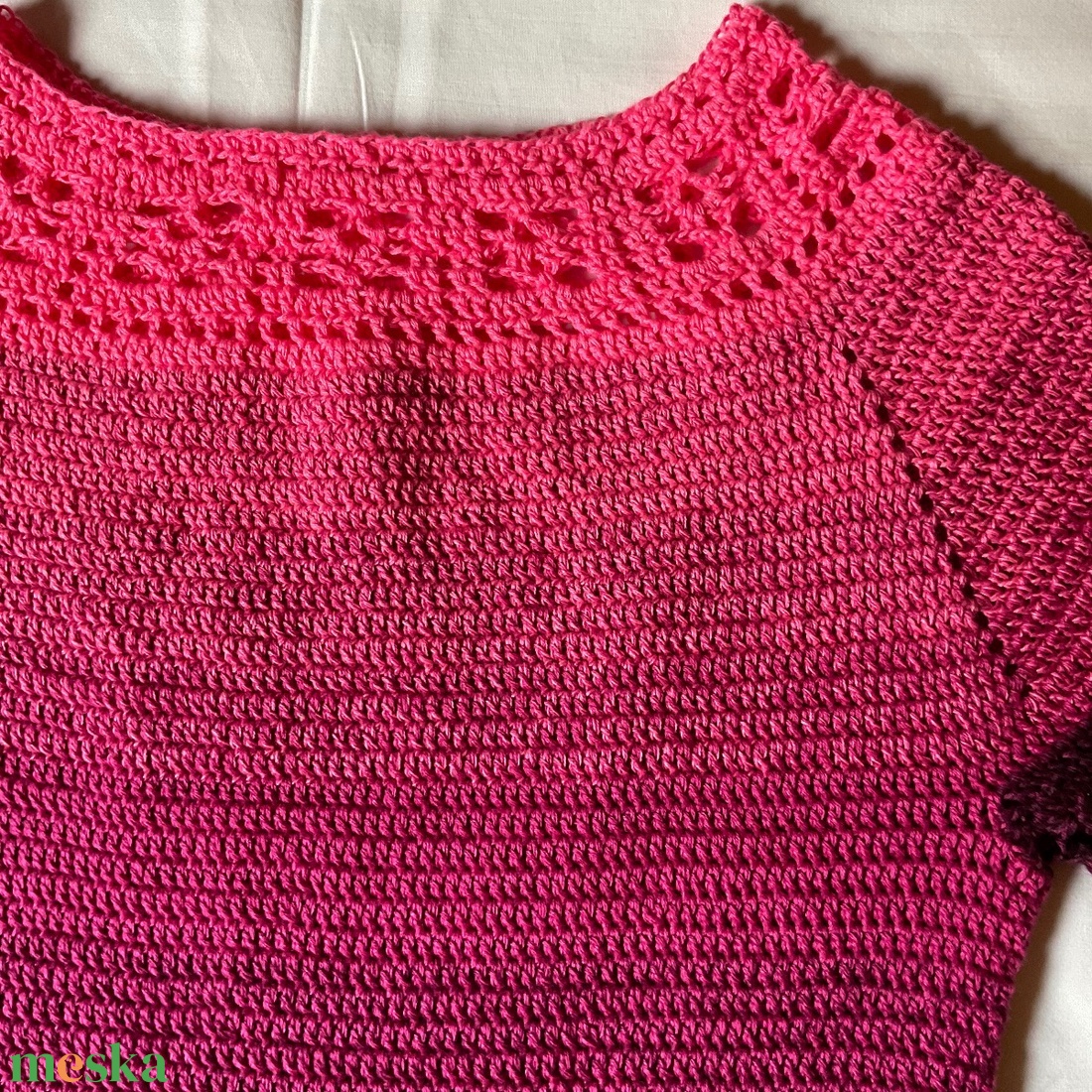 Horgolt női póló, pink-bordó - ruha & divat - női ruha - póló, felső - Meska.hu Horgolt női póló, pink-bordó - ruha & divat - női ruha - póló, felső - Meska.hu