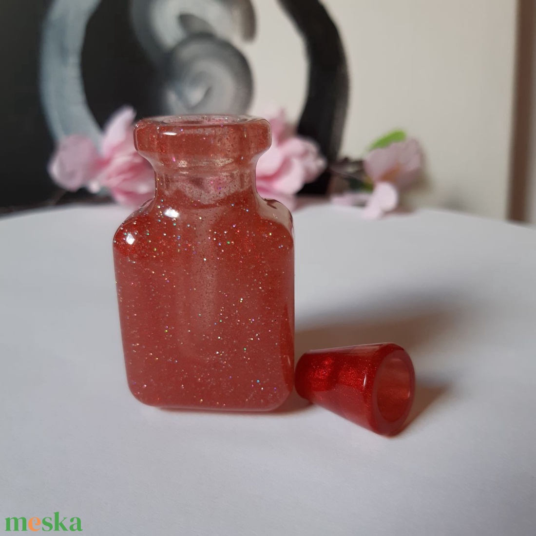 Aromaterápiás üveg, négyszög - otthon & életmód - gyertya, illat, aroma - párologtató - Meska.hu