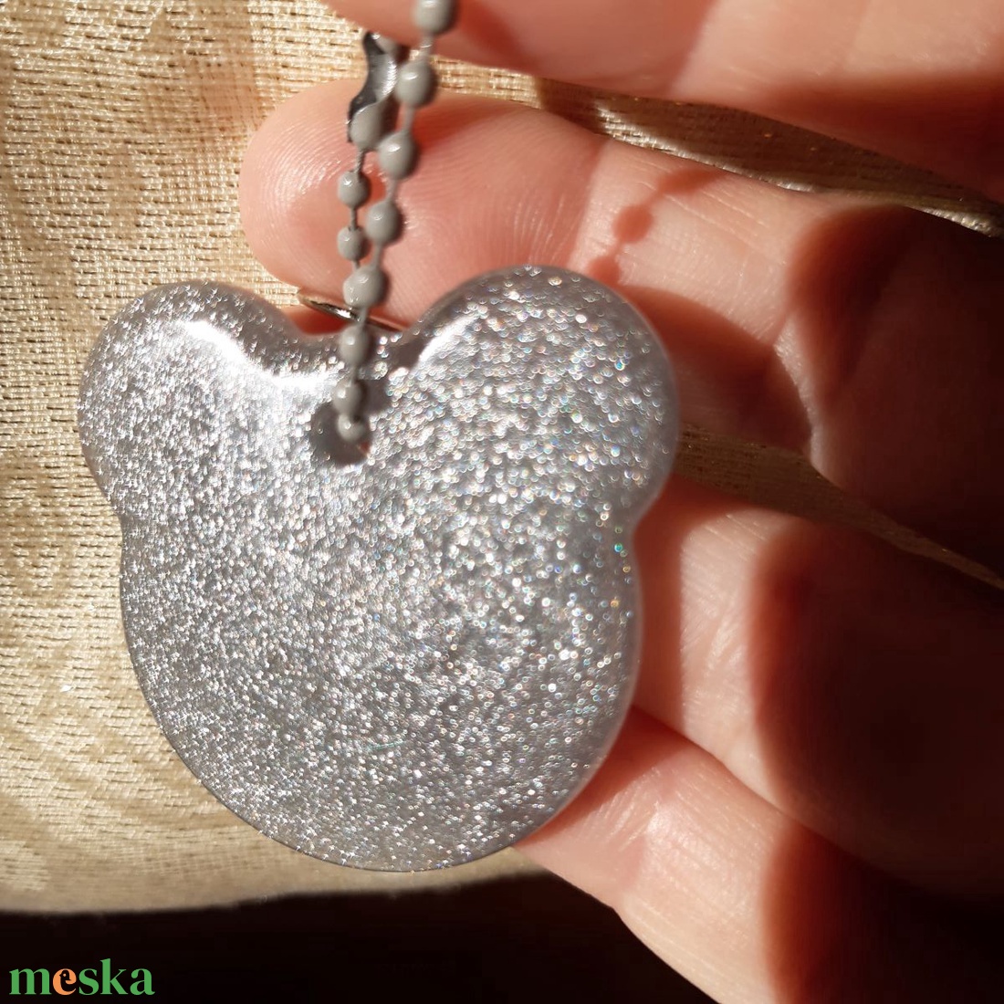 Kulcstartó, Táskadísz, Cicafej forma - táska & tok - kulcstartó & táskadísz - kulcstartó - Meska.hu